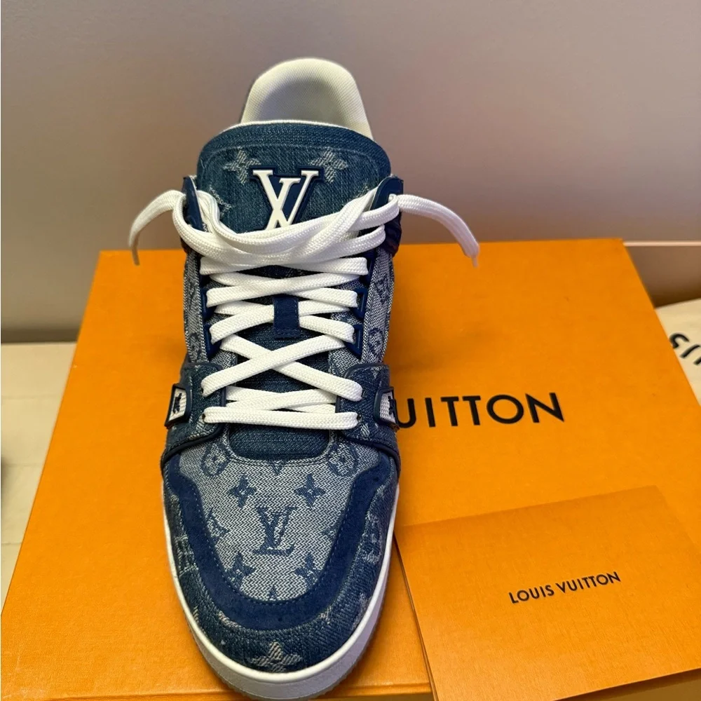 Louis Vuitton Blue Denim Men's Shoes - Picture 5 of 12